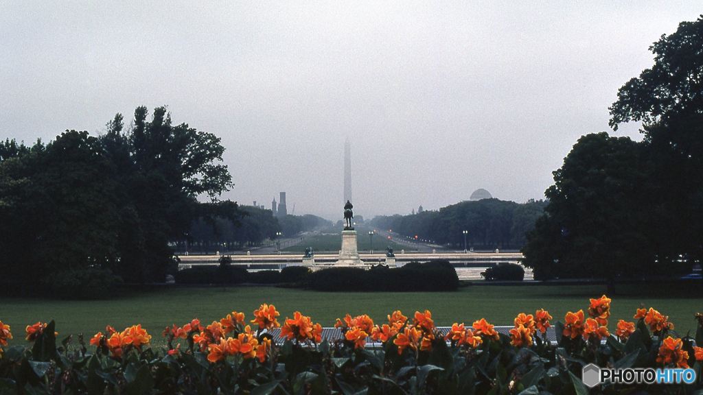 ワシントン記念塔遠景　ワシントンＤＣ