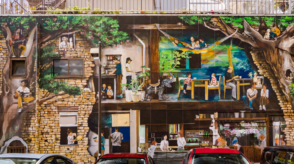お店の壁画