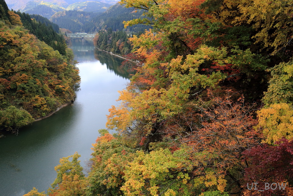 第二只見川橋梁　紅葉2016