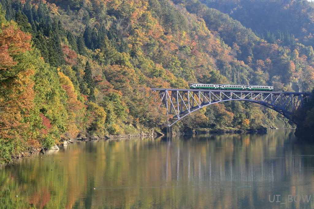 第一只見川橋梁船着場　紅葉2016