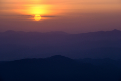 燕岳からの日の出