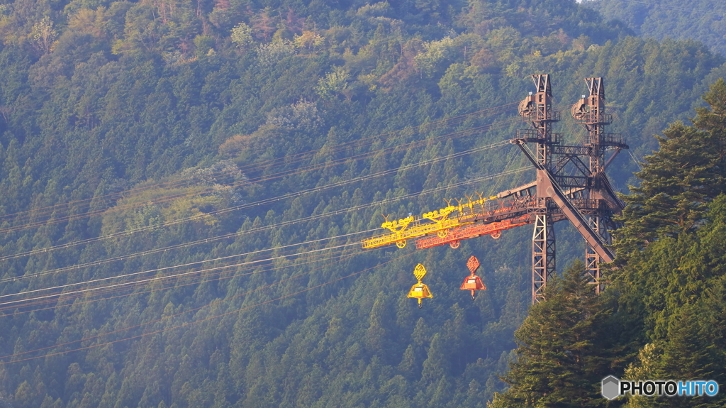 ケーブルクレーン遠景
