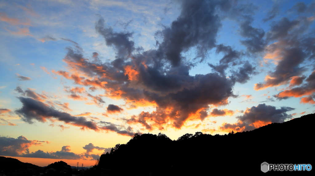 雨上がりの夕景