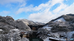 雪の丸山ダム