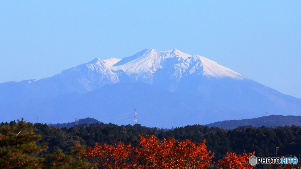 御嶽山を望む