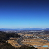 遠くに雪山