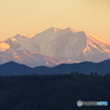 朝陽に染まる御嶽山