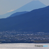 諏訪湖越しに富士山
