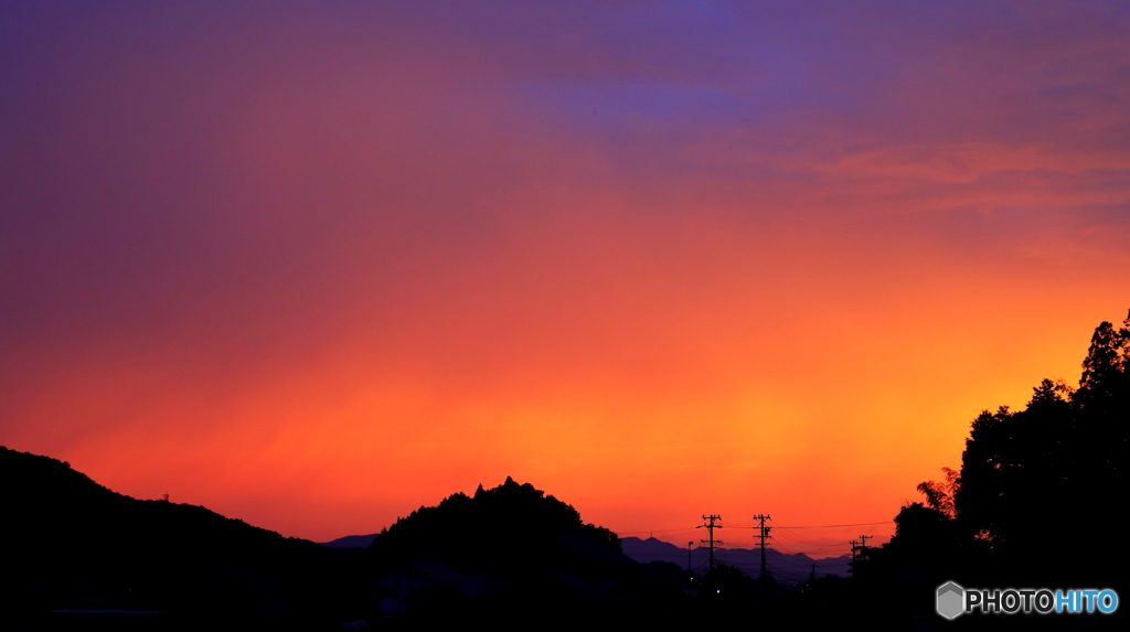 普段とは違う夕焼け