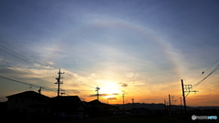 七夕の朝に日暈現る