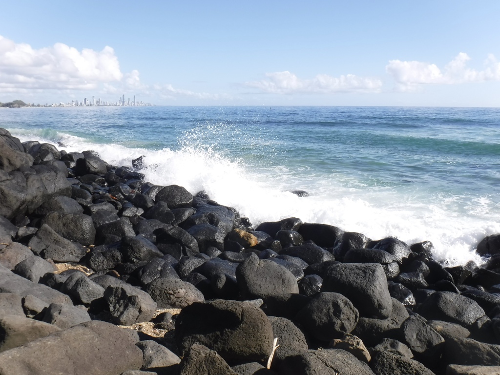 A coast with rock