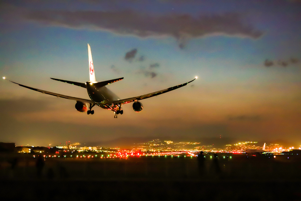 千里川　夕景