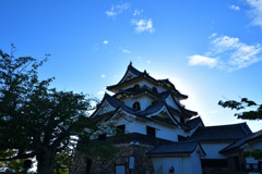 夕暮れの彦根城
