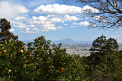 太平山から見える筑波山