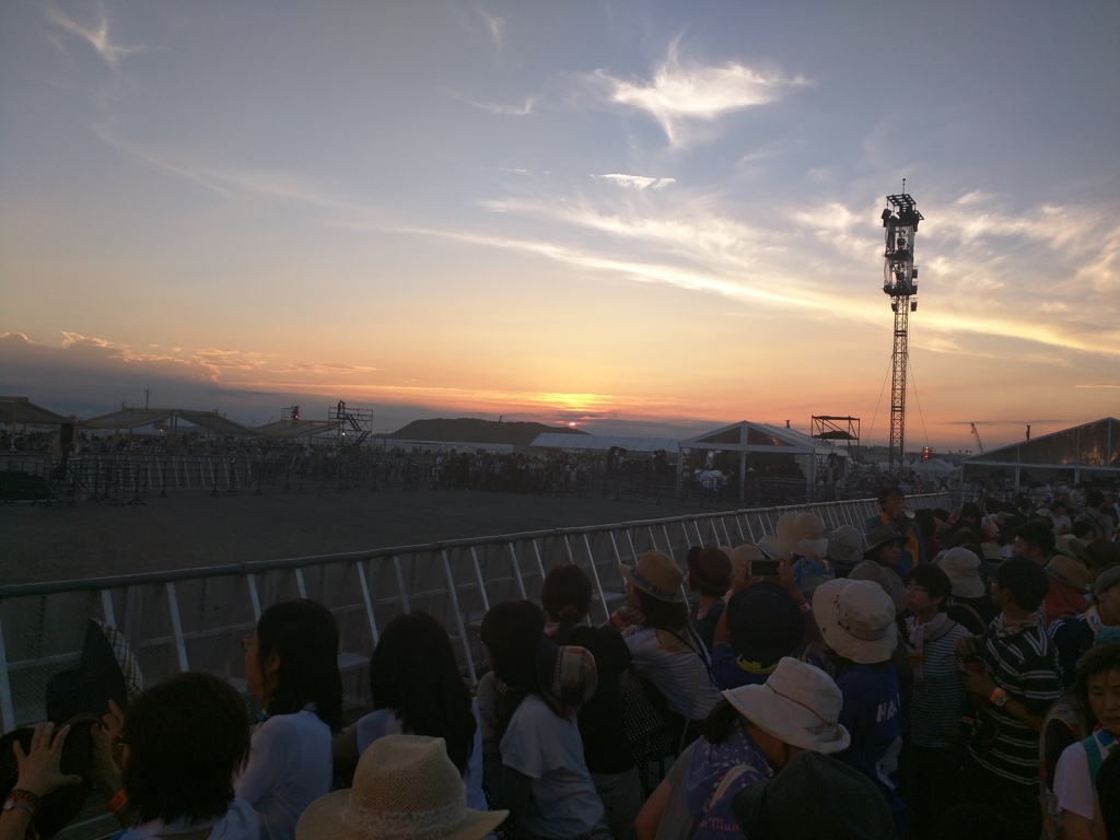 とあるフェスと夕日