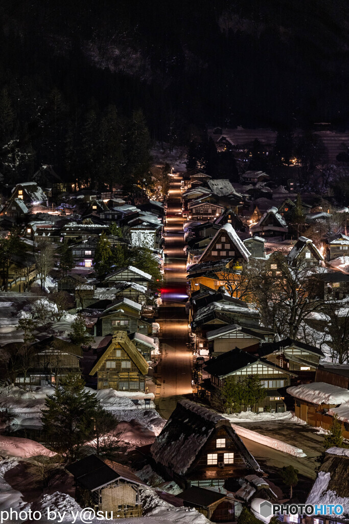 雪景色の白川郷⑤