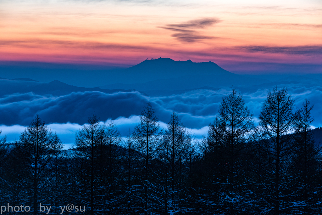 躍動の雲海と御岳山