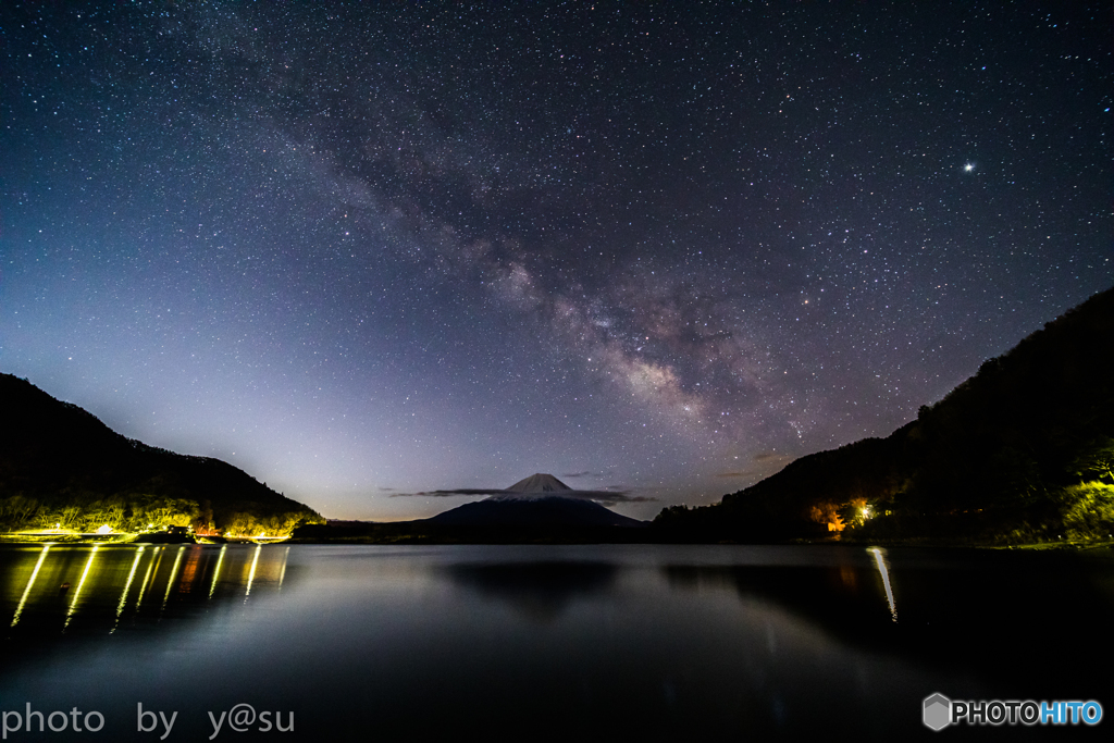 精進湖の星空