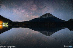 精進湖の星空