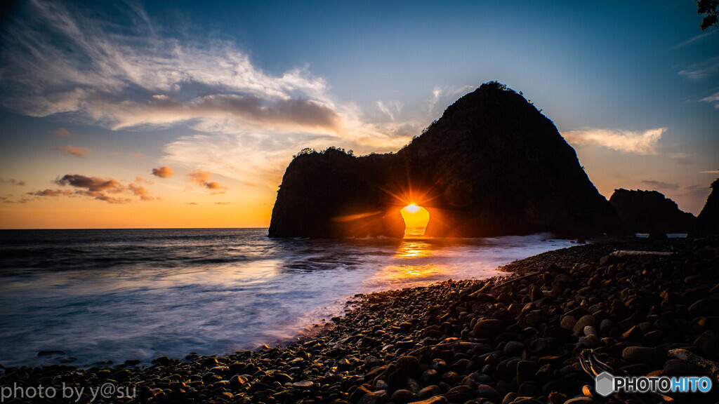美しき海の夕景