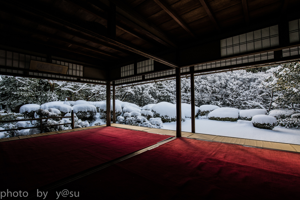 雪化粧の詩仙堂