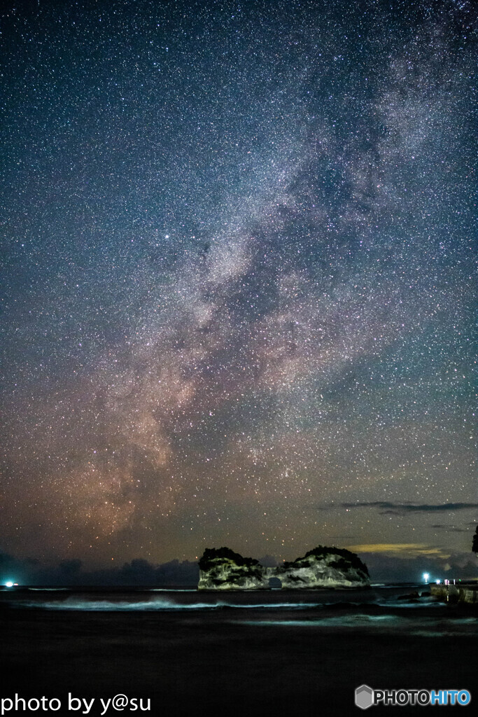 円月島の星空　