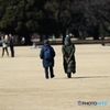 散歩する二人