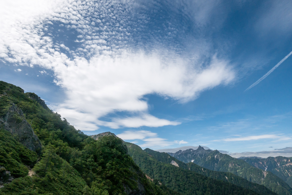 槍ヶ岳と大天井岳