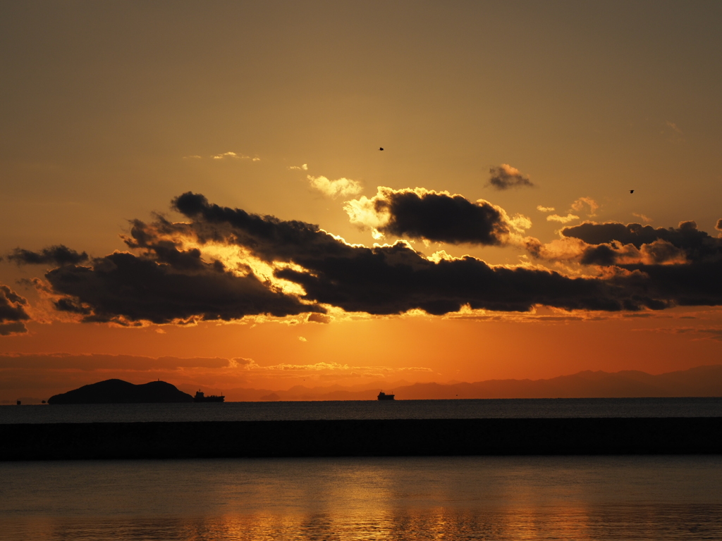 冬の夕空