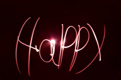 光で伝える （happy）