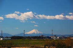 遠くの富士山