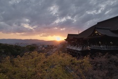 清水寺 舞台 夕景