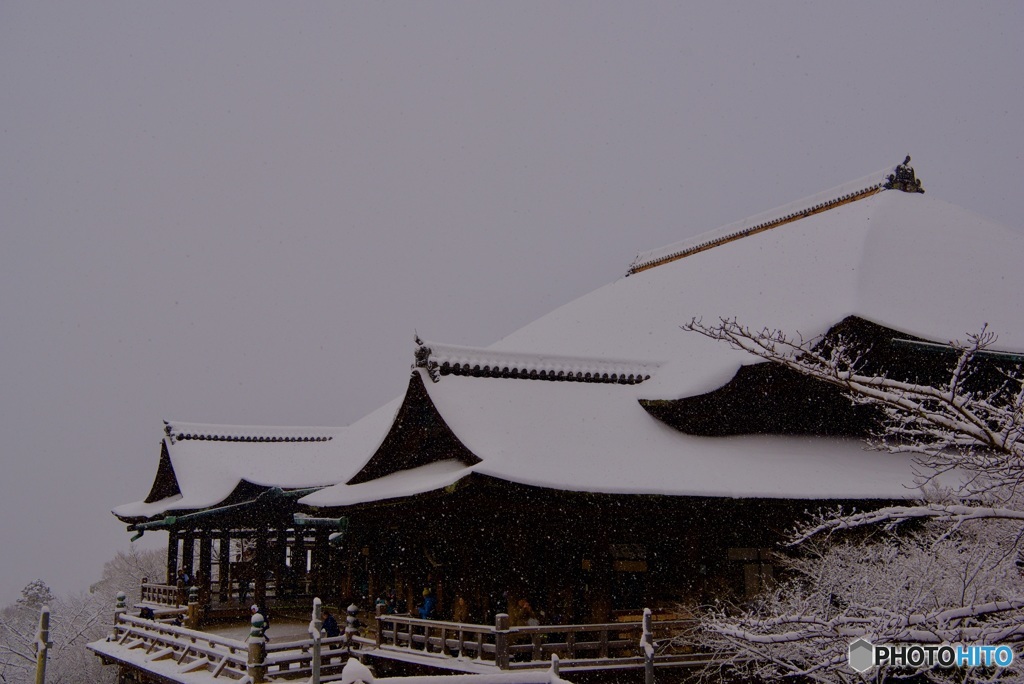 清水寺 舞台・雪景