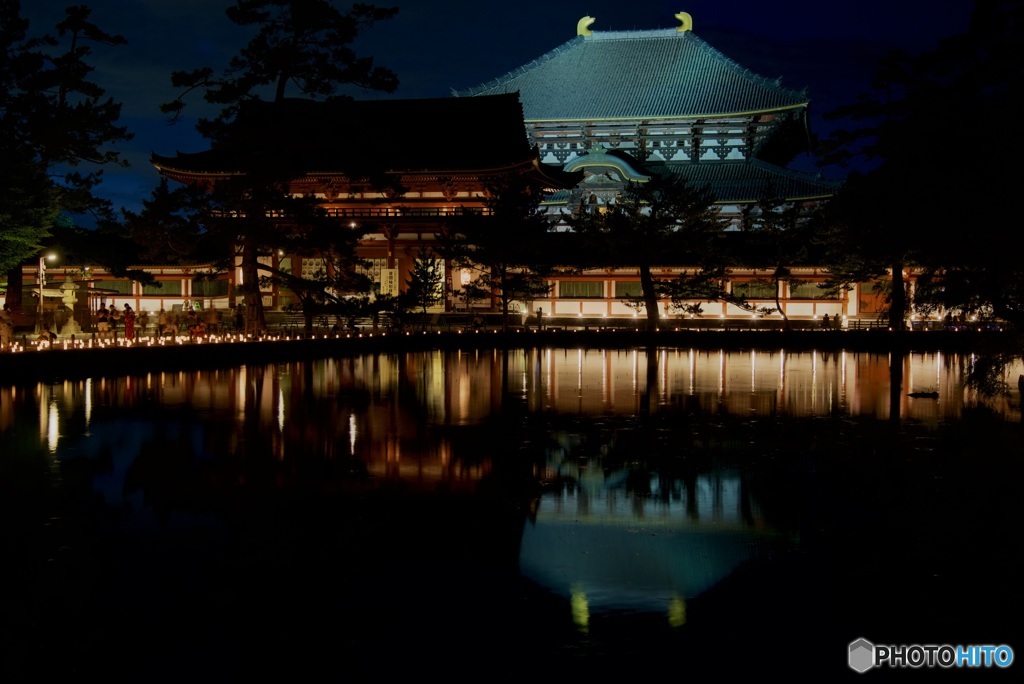 なら燈花会 東大寺・鏡池