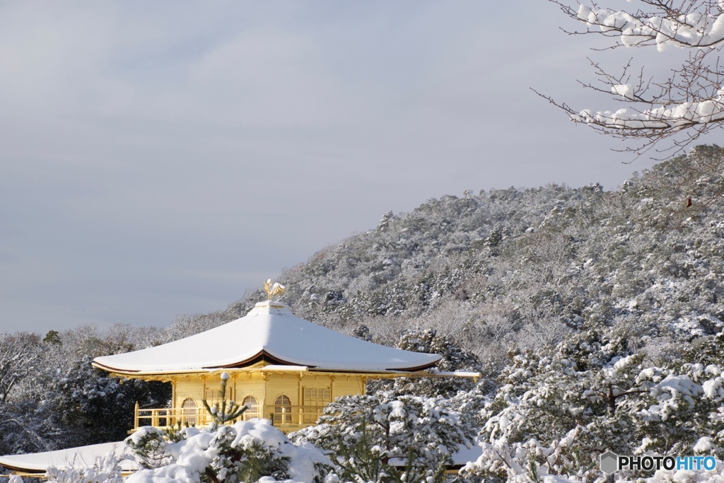 金閣寺 舎利殿・雪景