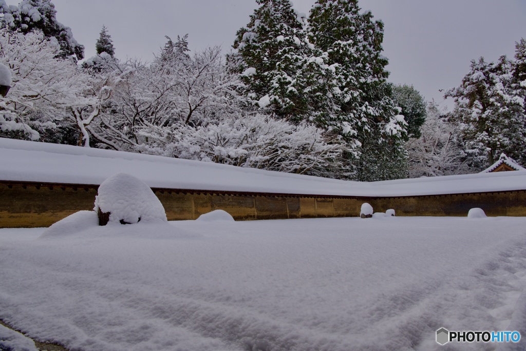 龍安寺 石庭・雪景