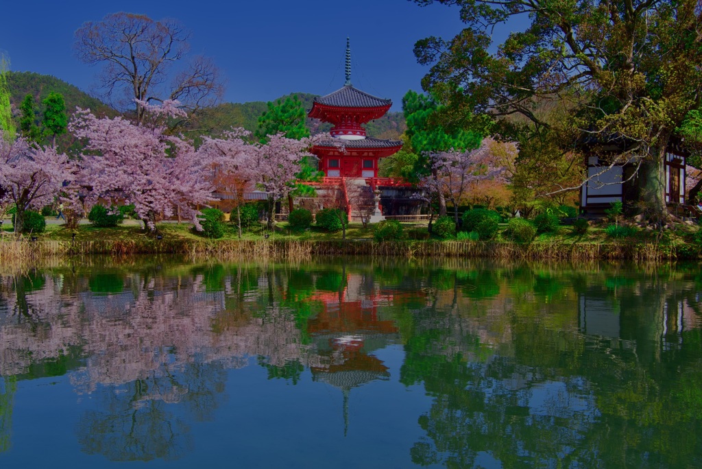 大覚寺 心経法塔