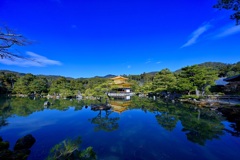 金閣寺 鏡湖池と舎利殿