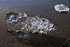 石狩川河口のジュエリーアイス