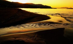 銭函海岸の夕日
