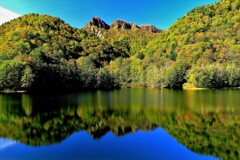 天狗岳と札幌湖