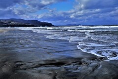 晩秋の銭函海岸