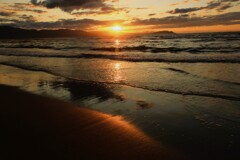 オタネ浜の夕日