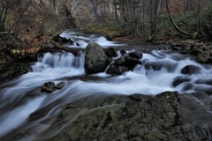 晩秋のキロロ余市川上流