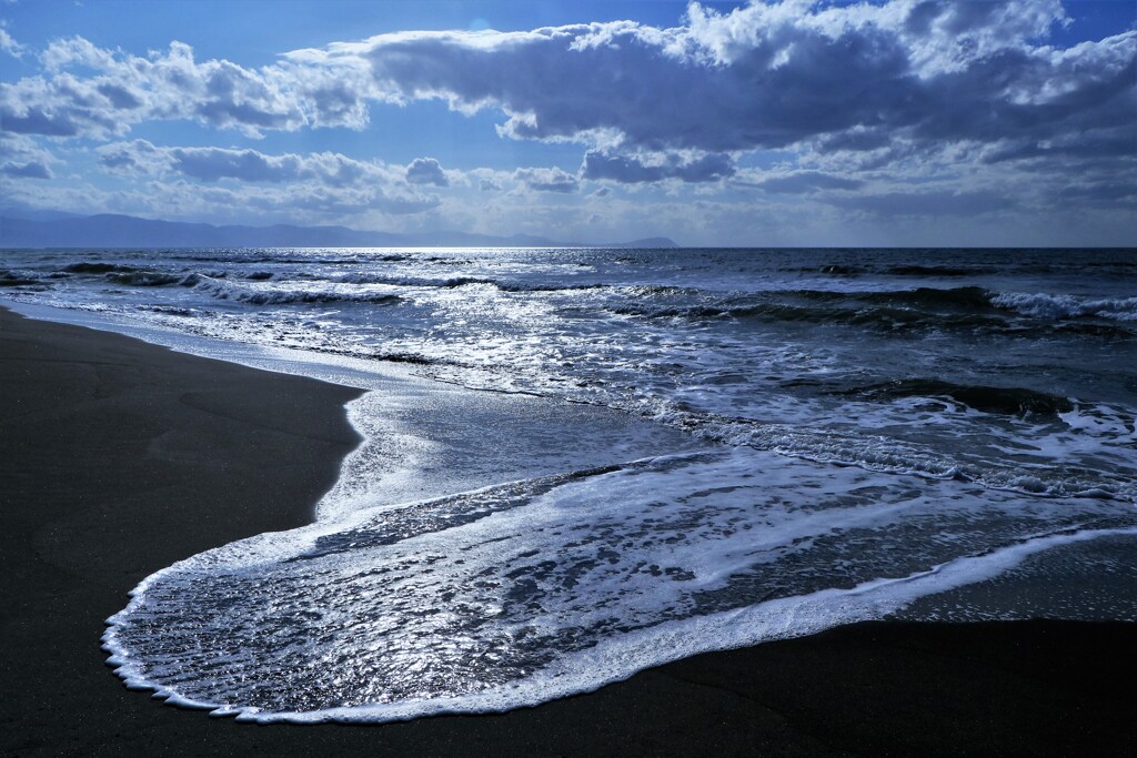 もう誰もいない海(引き潮）