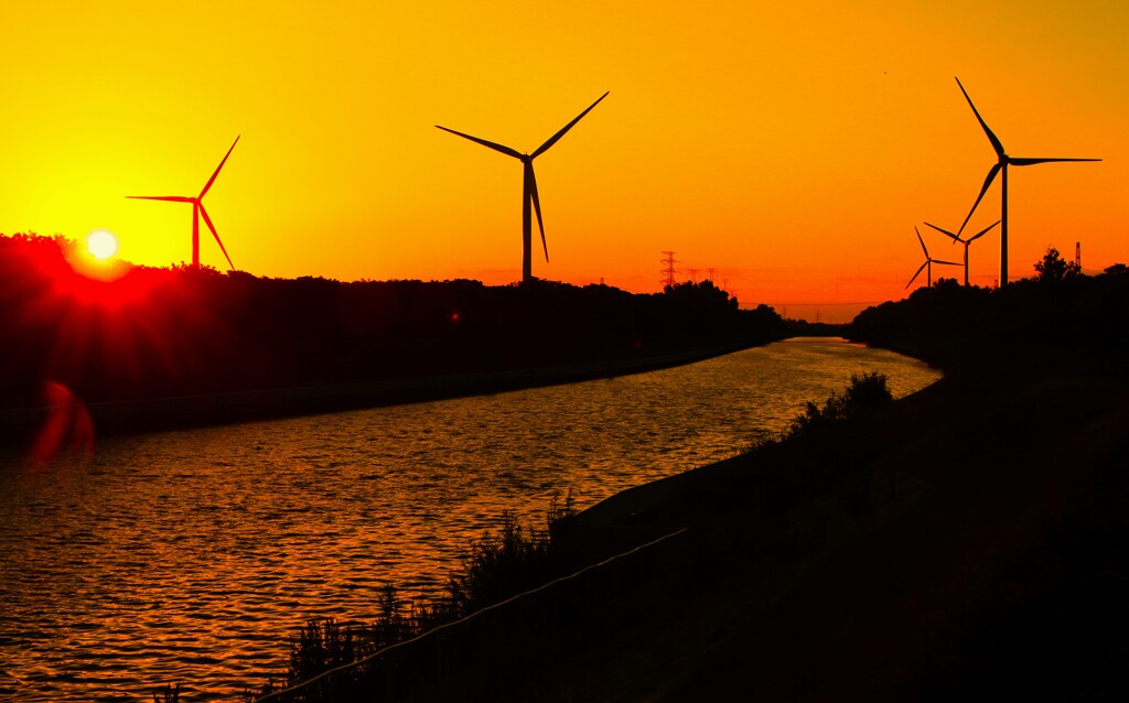 石狩放水路朝暘