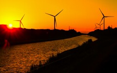 石狩放水路朝暘