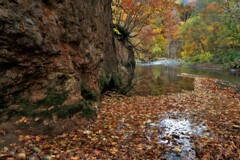 定山渓豊平川紅葉