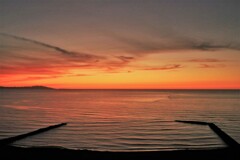 石狩無煙浜夕陽