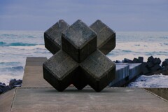 小樽銭函海岸冬景色（忘れ物）